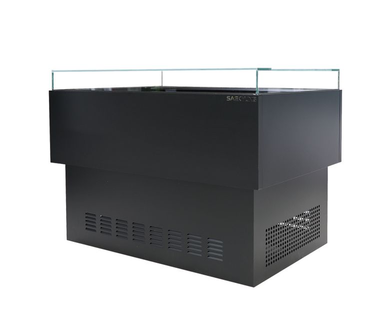 샌드위치 오픈 평대 쇼케이스 1200 (블랙 / 백경유리바닥 )
