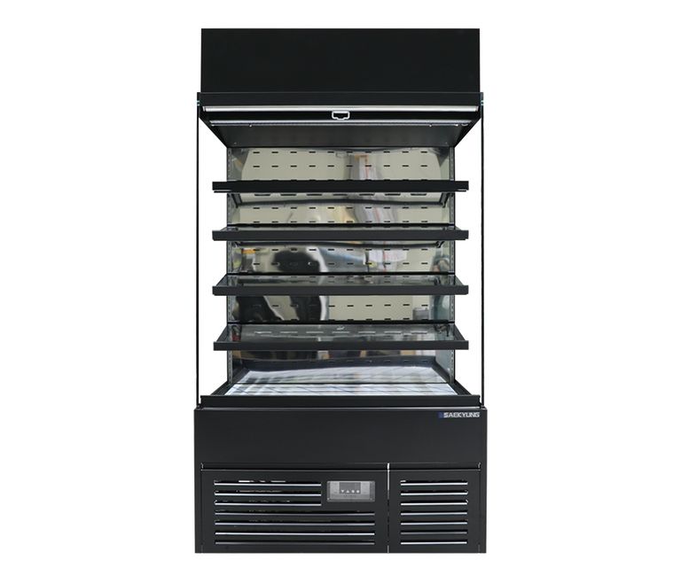 오픈 사각 5단 쇼케이스 1200 (블랙 / 네임택선반)